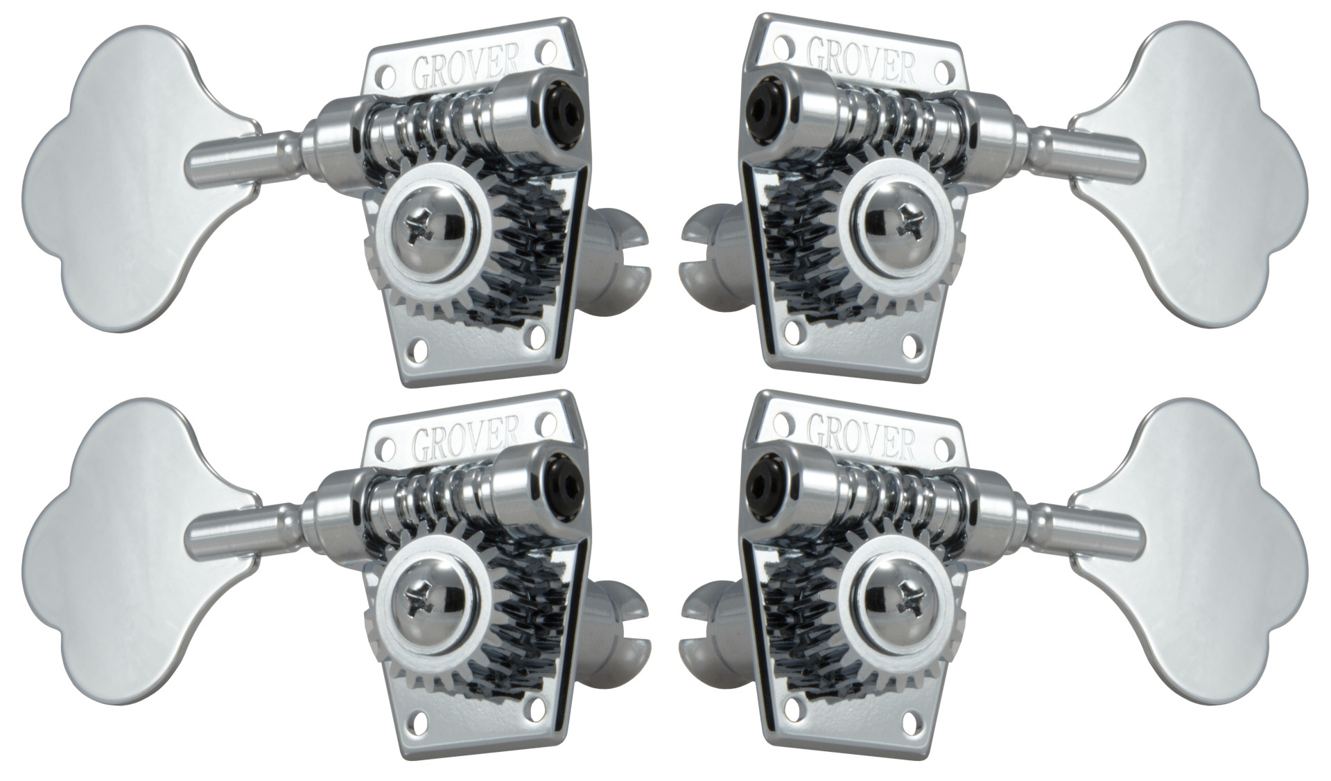 Grover 142C Vintage Bass Machines - Bass Machine Heads, 2 + 2 - Chrome