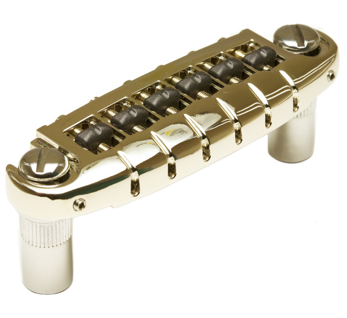 ResoMax PS-8593-N0 - NW2 Wraparound Bridge with String Saver Saddles (Imperial Posts) - Nickel