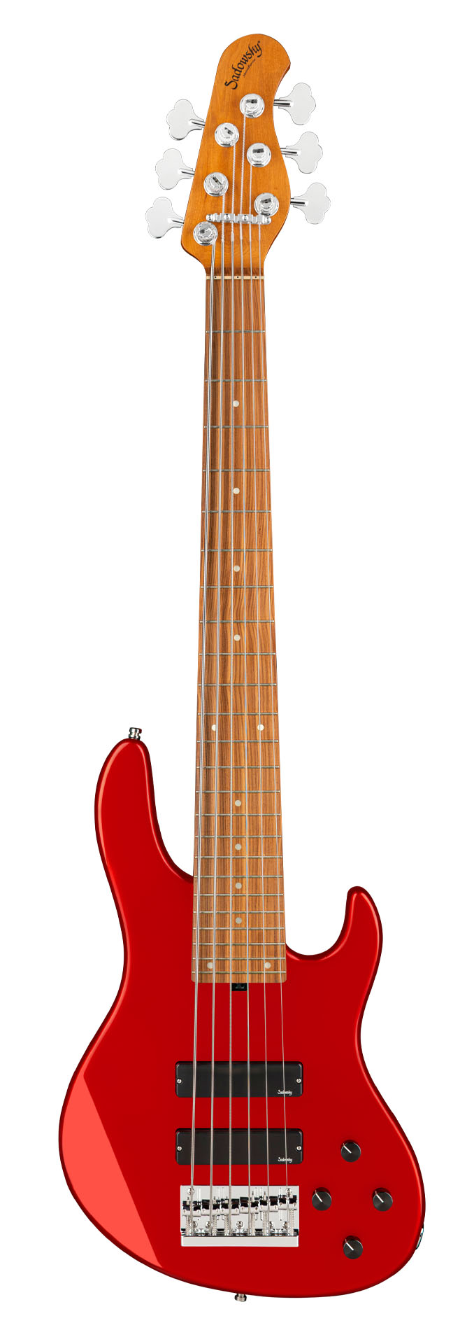 Sadowsky MetroExpress 24-Fret Modern Bass, Morado Fingerboard, 6-String - Solid Candy Apple Red Metallic High Polish