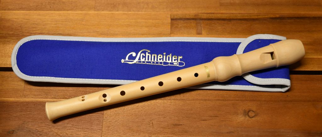 SCHNEIDER 3se Sopran Blockflöte, barock, Bergahorn