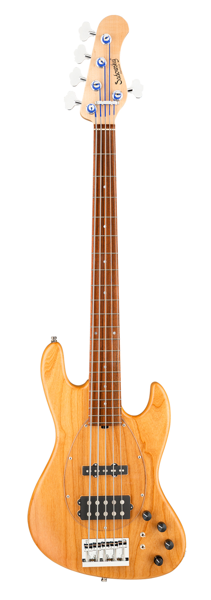 Sadowsky MetroLine 21-Fret Vintage M/J Bass, Red Alder Body, Morado Fingerboard, 5-String - Natural Transparent Satin