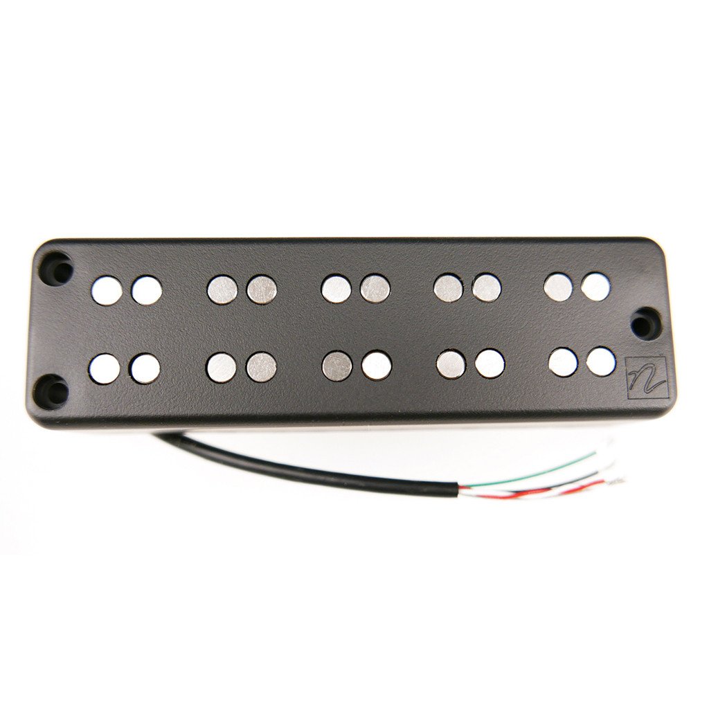 Nordstrand Dual Coil 5, Humbucker Soapbar Bass Pickup, Series Wiring, 5-String, Bridge - Black