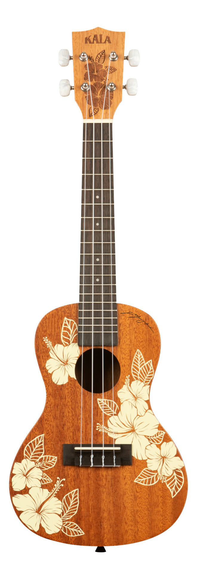 KALA KA-HIBISCUS-C - Hibiscus Mahogany Concert Ukulele, with Bag