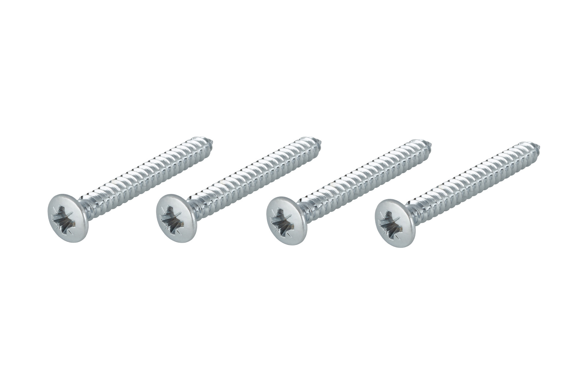 Framus & Warwick Parts - Countersunk Long Screw for Bolt-On Neck, 4.2 mm x 38 mm, 4 pcs. - Chrome