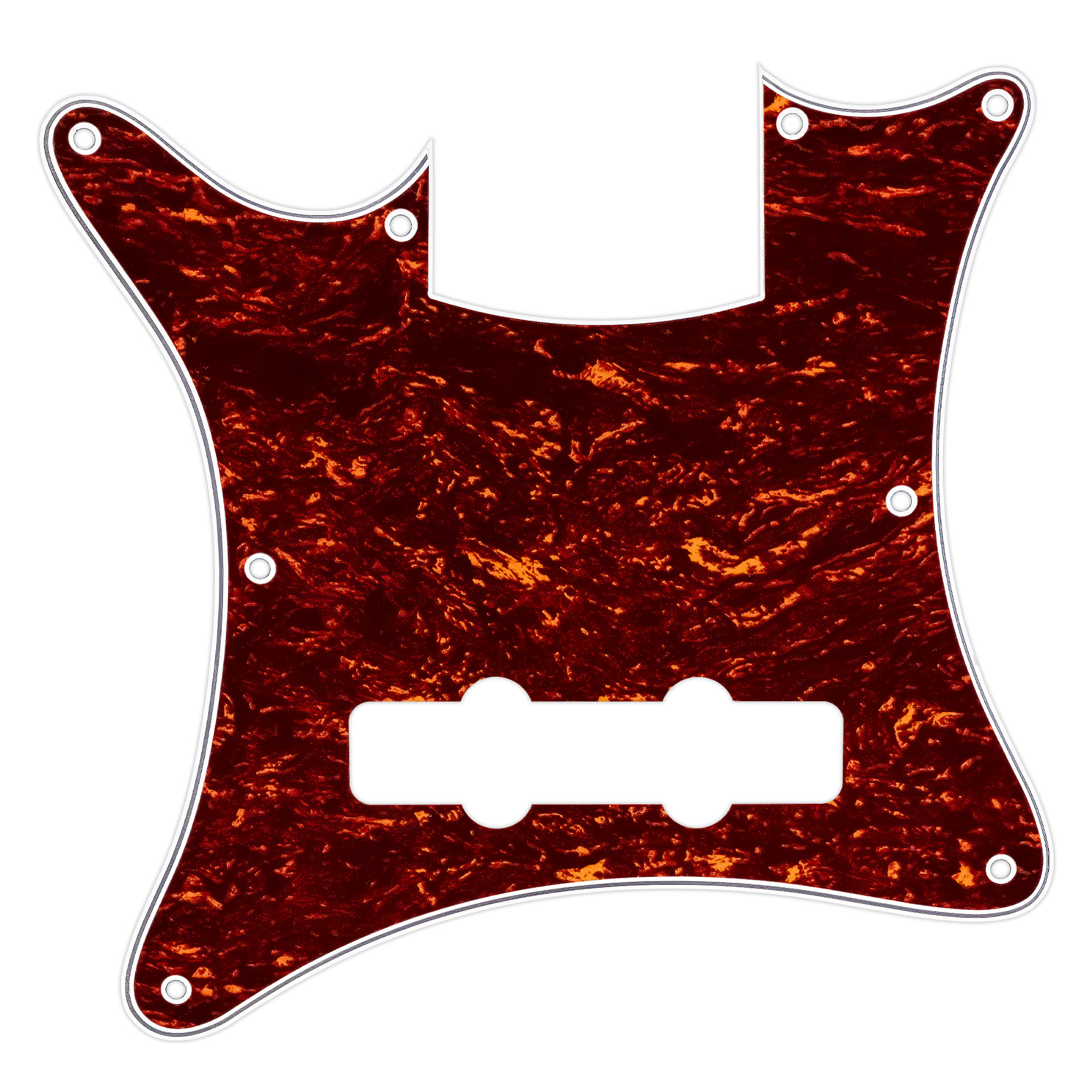 Warwick Parts - Streamer CV Bass Pickguard - 4-String - Tortoise - Lefthand