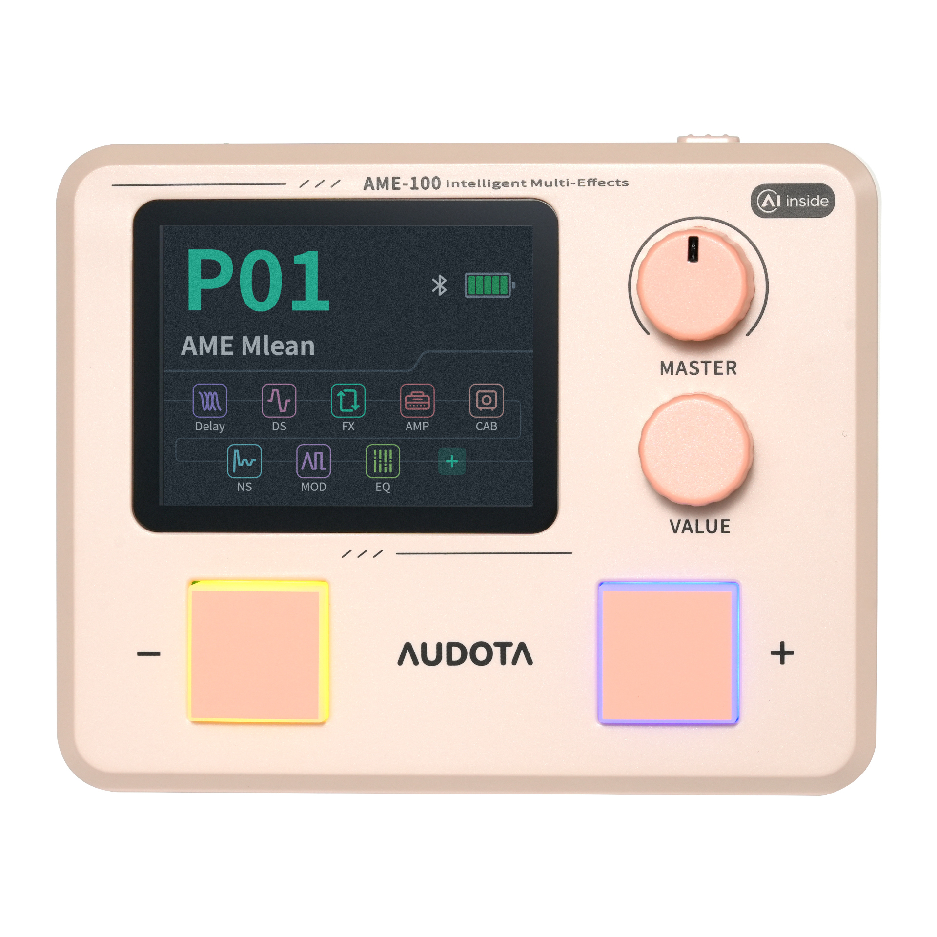Audota AME-100 Intelligent Multi-Effects, White Rose