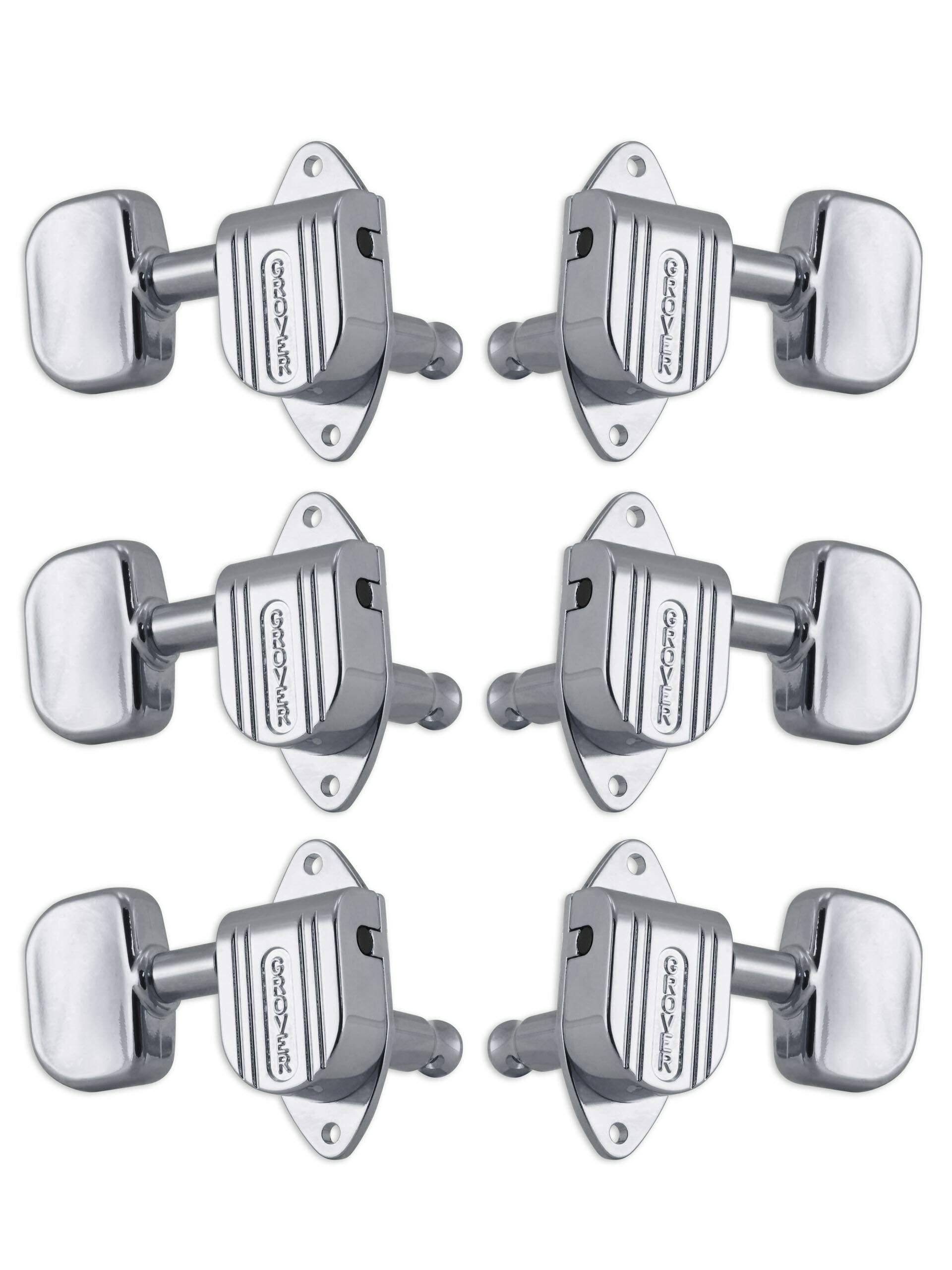 Grover 152C Full-Size Imperial Guitar Machine Heads, 3 + 3 - Chrome