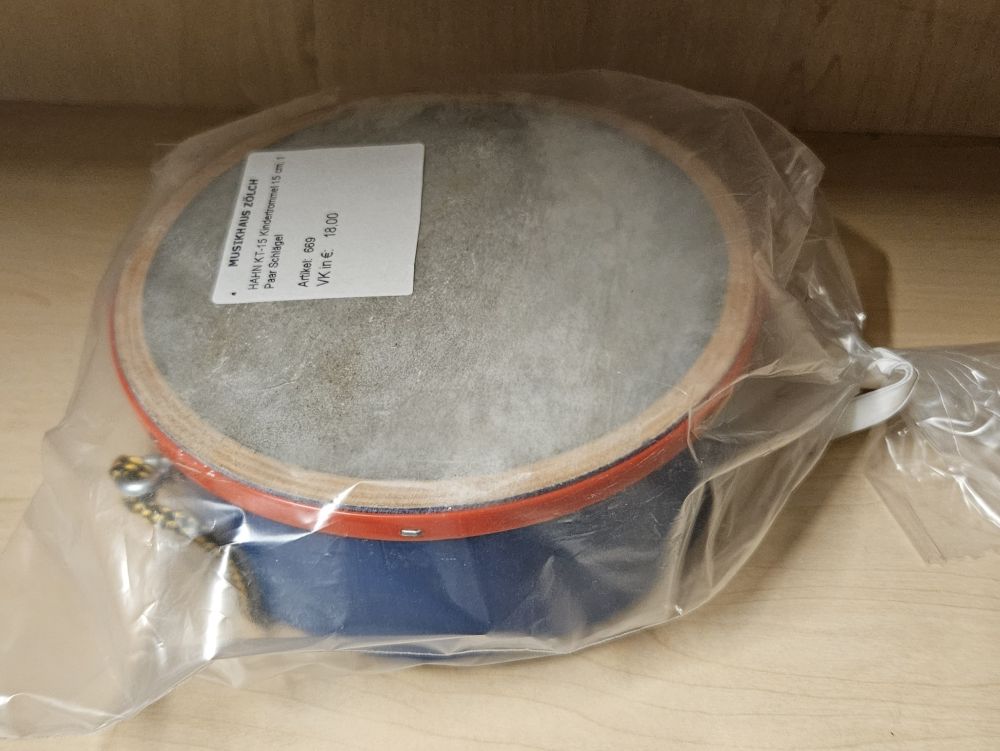 HAHN KT-15 Kindertrommel 15 cm, 1 Paar Schlägel