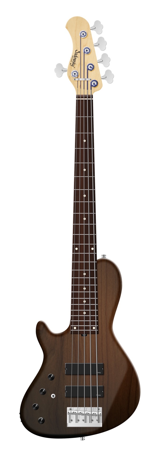 Sadowsky MetroLine 24-Fret Single Cut Bass, Red Alder Body, Morado Fingerboard, 5-String, Lefthand - Antique Tobacco Transparent Satin