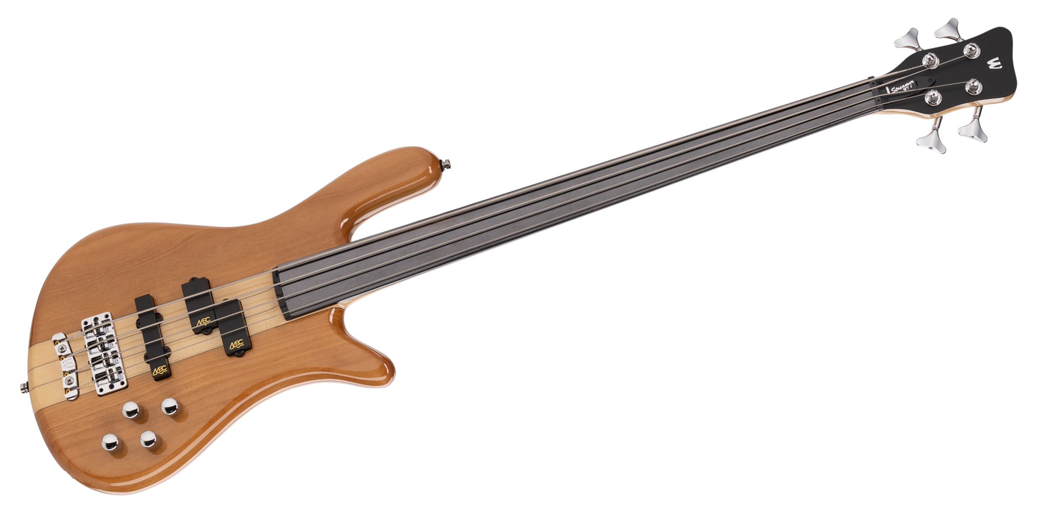 Warwick RockBass Streamer NT I, 4-String, Fretless - Natural Transparent High Polish