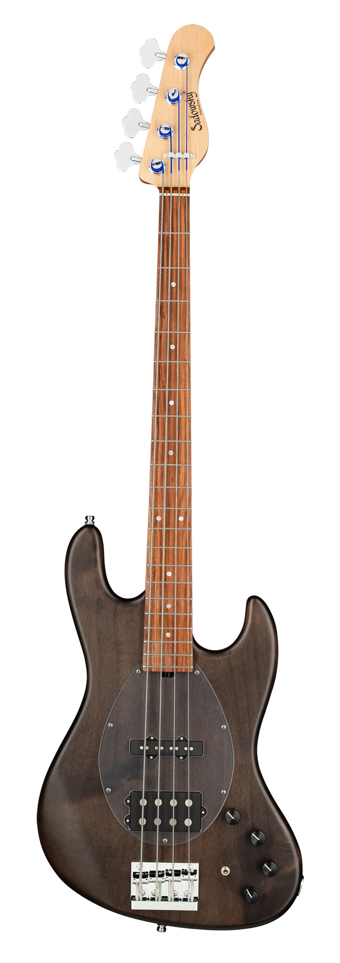 Sadowsky MetroLine 21-Fret Vintage M/J Bass, Red Alder Body, Morado Fingerboard, 4-String - Nirvana Black Transparent Satin