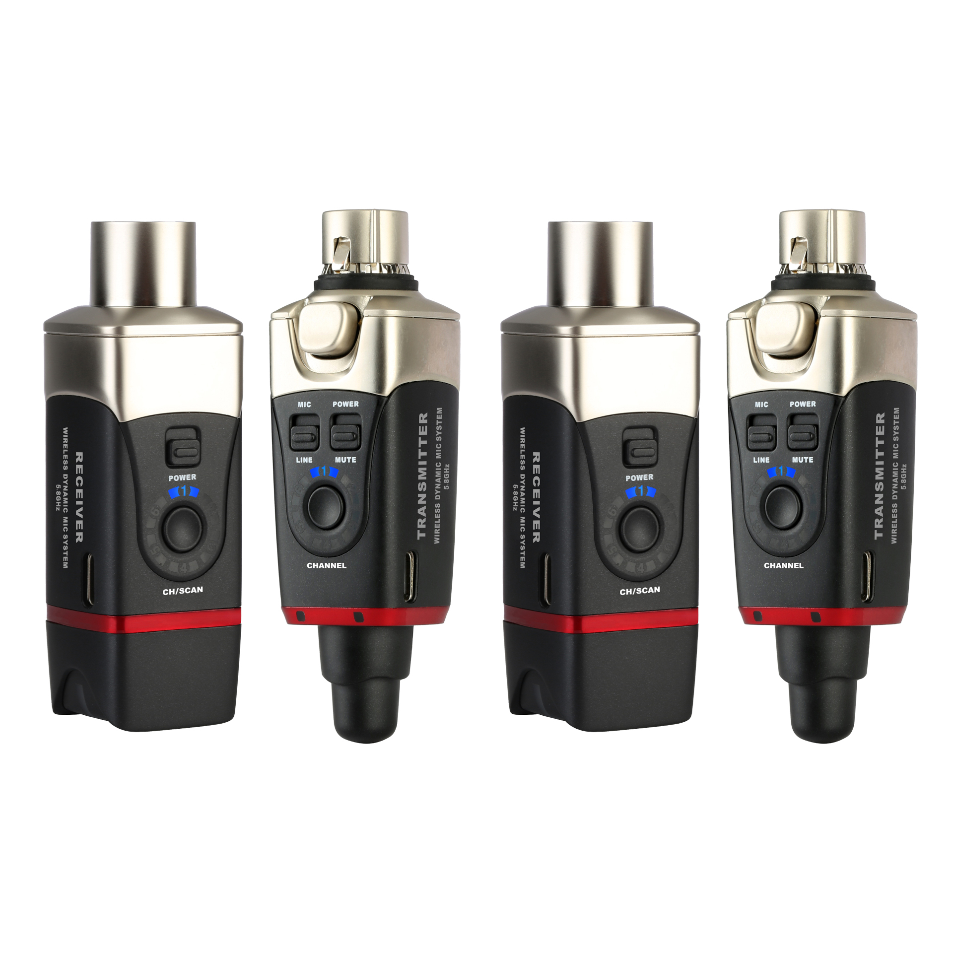 XVive U35D Dual Wireless System for PA/DJ Systems, 5.8 GHz