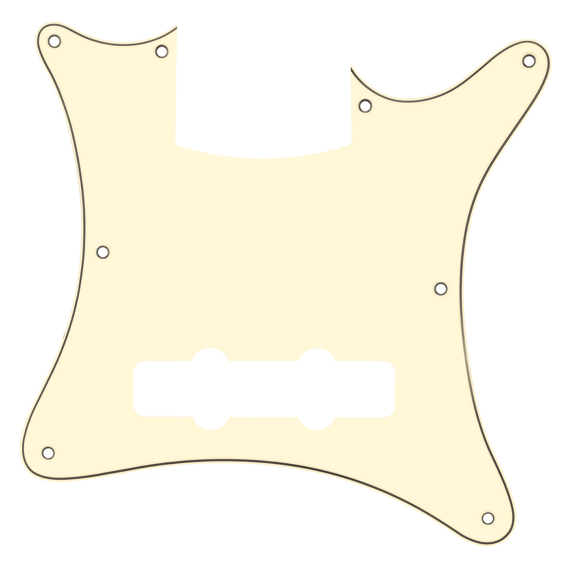 Warwick Parts - Streamer CV Bass Pickguard - 4-String - Vintage White