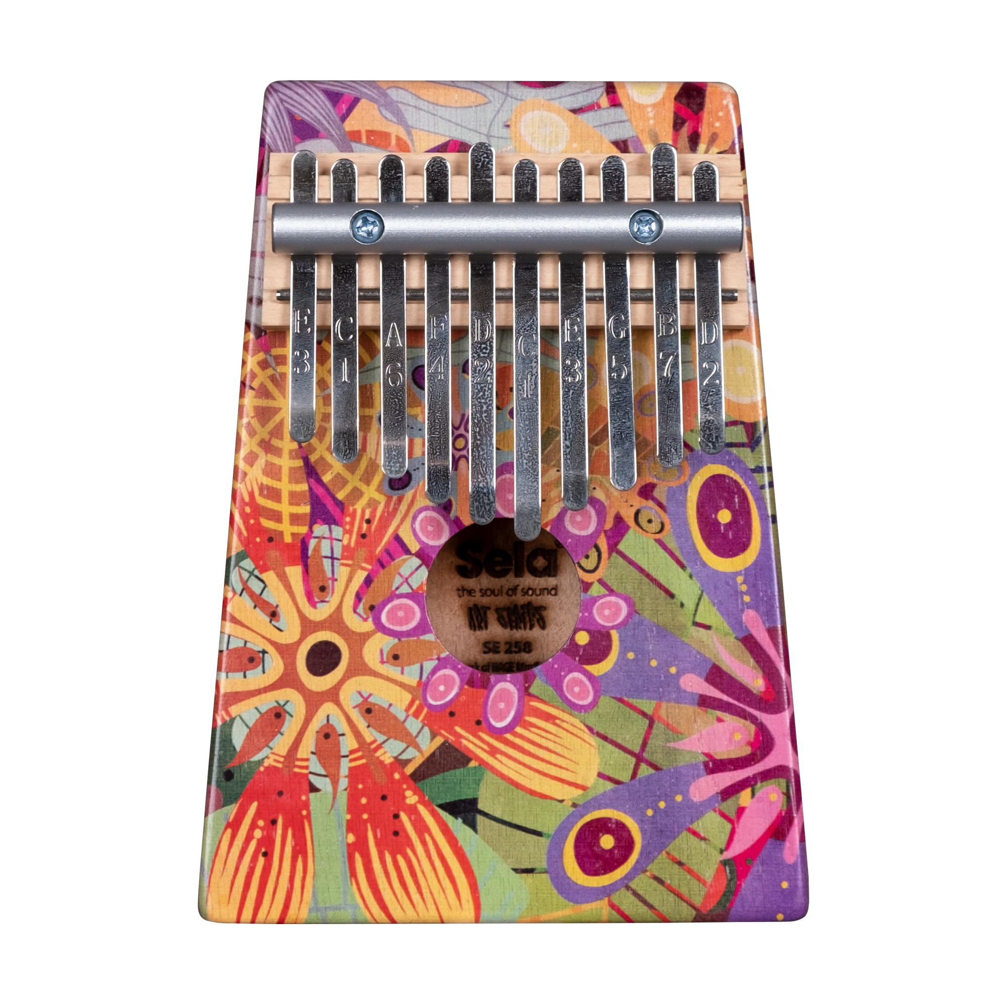 SELA SE258 Art Series Kalimba 10 Flower Power