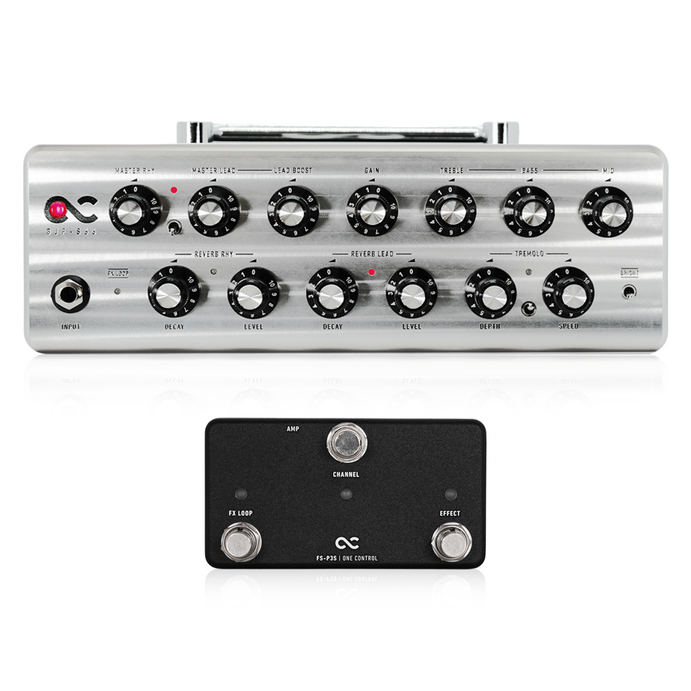 One Control BJF-S66 with FS-P3S Footswitch - Compact Guitar Amp Head, 100 Watt