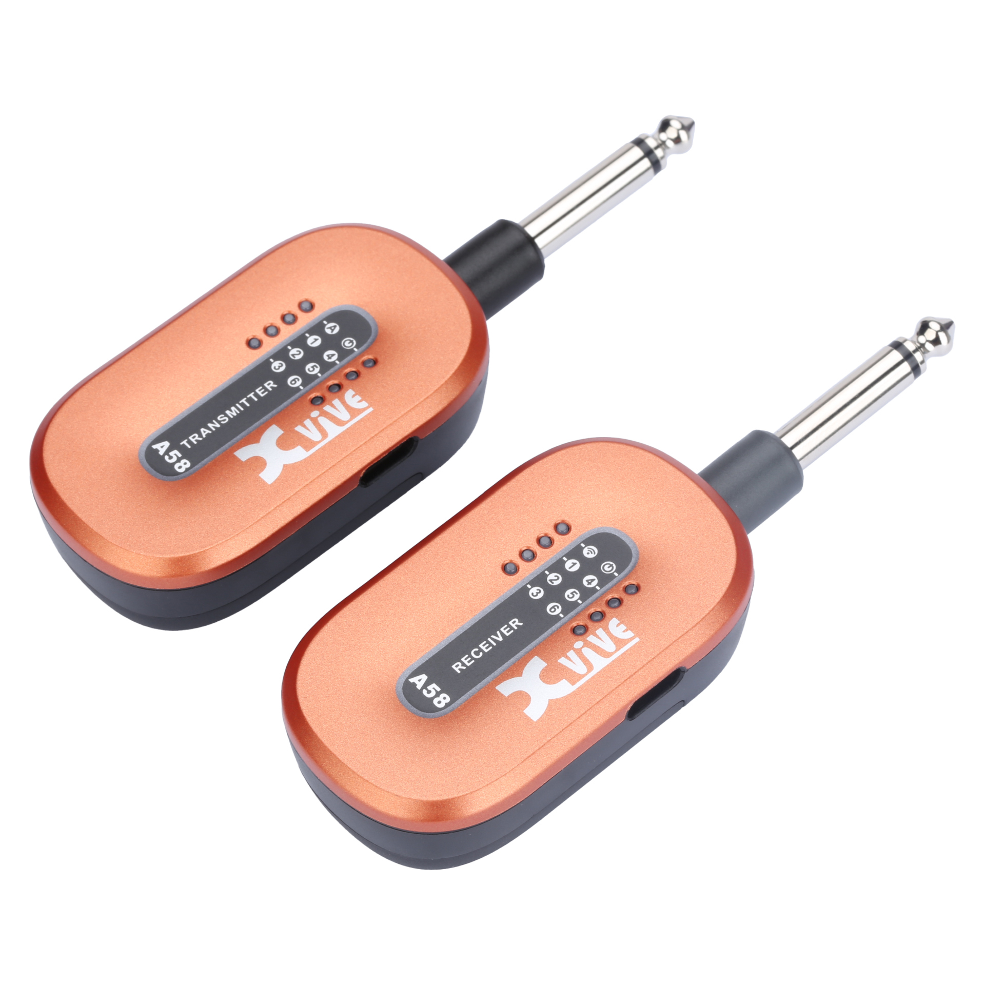 XVive A58 Guitar Wireless System, 5.8 GHz, Orange