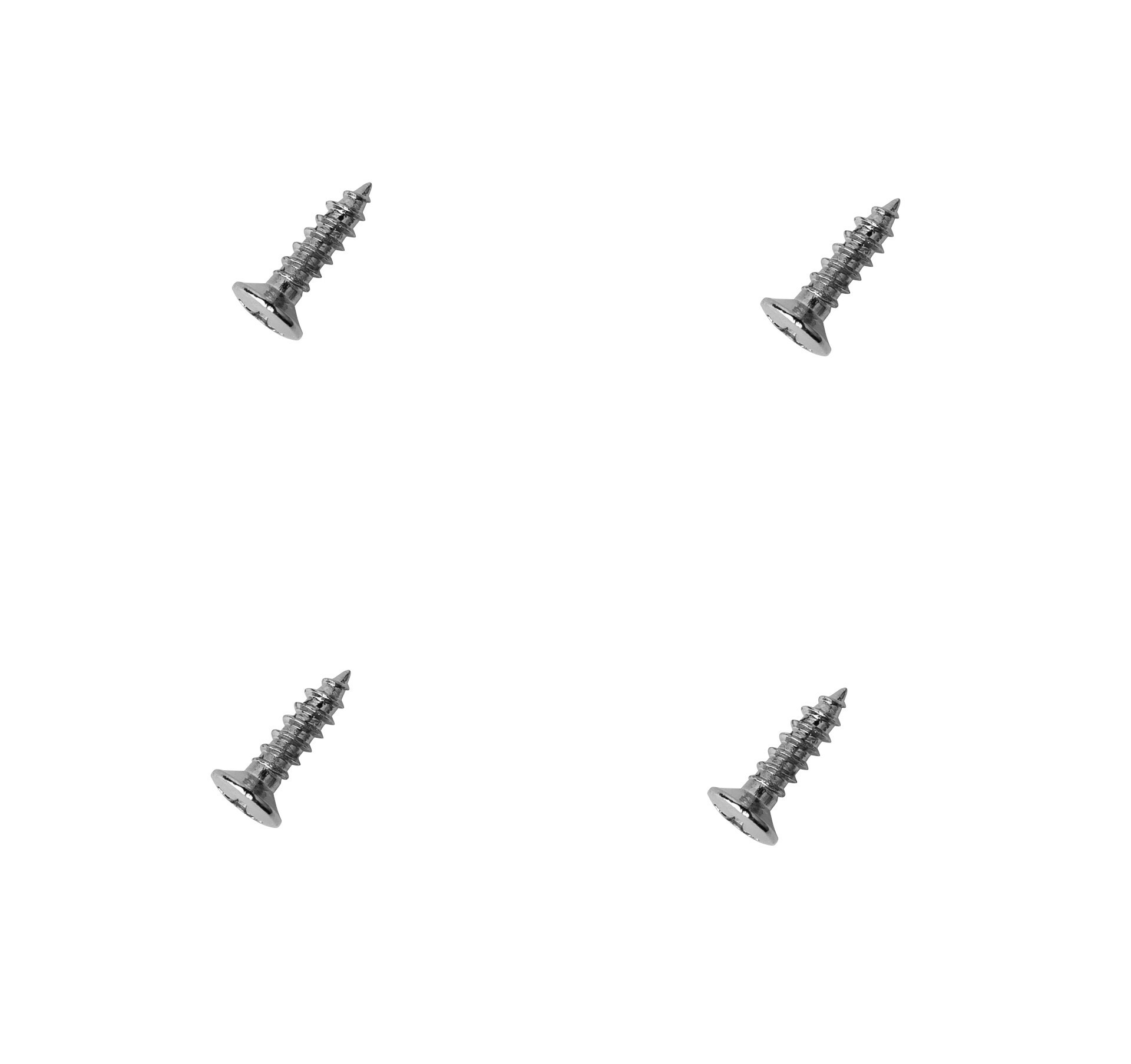 Framus & Warwick Parts - Countersunk Screw for Jack Plates & Pickguards, 3 x 12 mm, 4 pcs. - Chrome