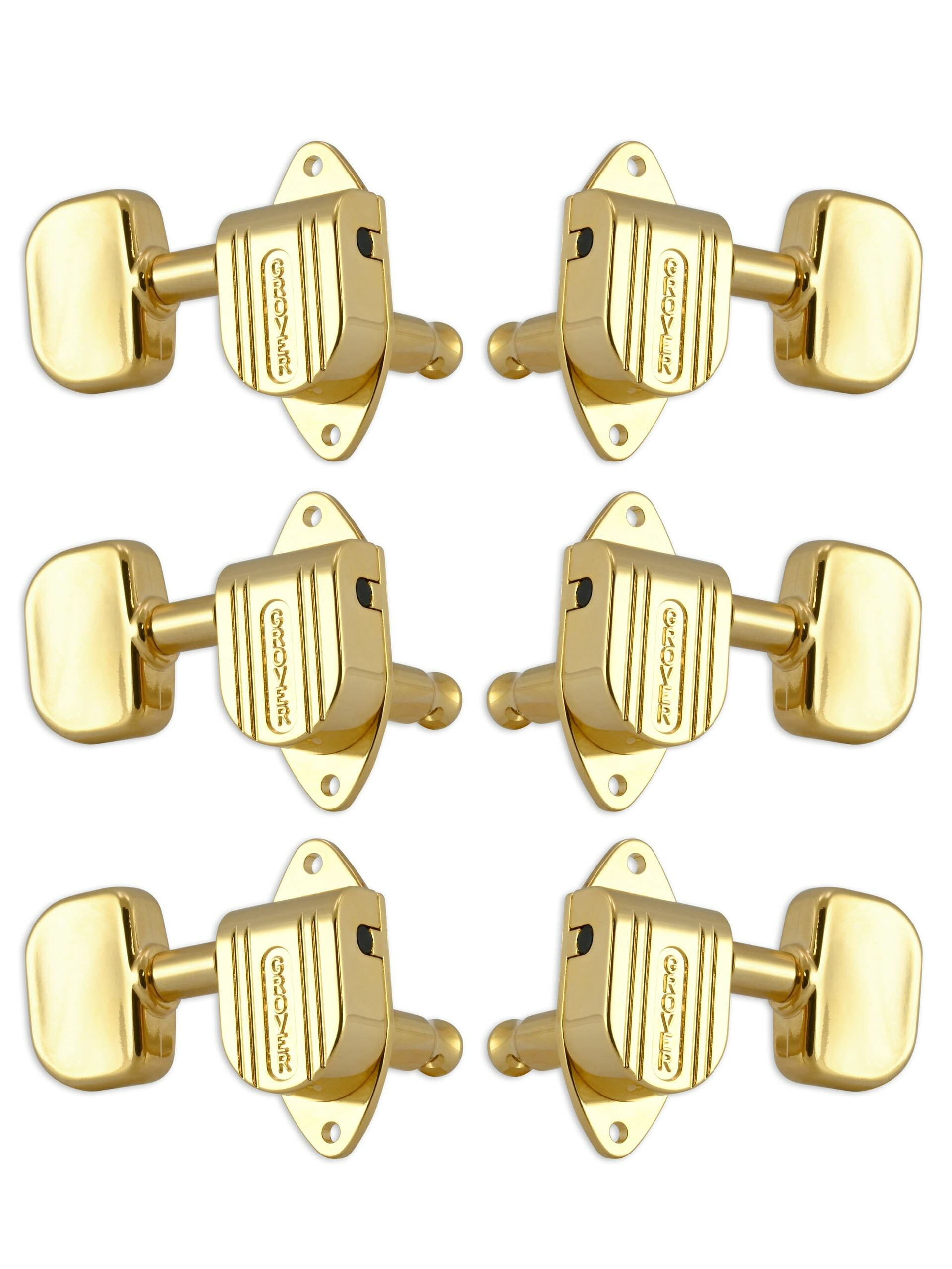 Grover 152G Full-Size Imperial Guitar Machine Heads, 3 + 3 - Gold