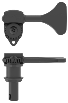 Hipshot HB6 - Ultralite Bass Machine Head, 3/8" Post, Y Key, Bass Side - Black