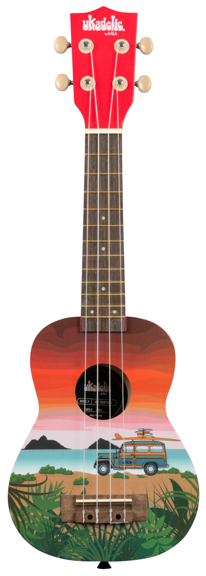 KALA Ukadelic UK-SURFARI - Sopran Ukulele + Tasche