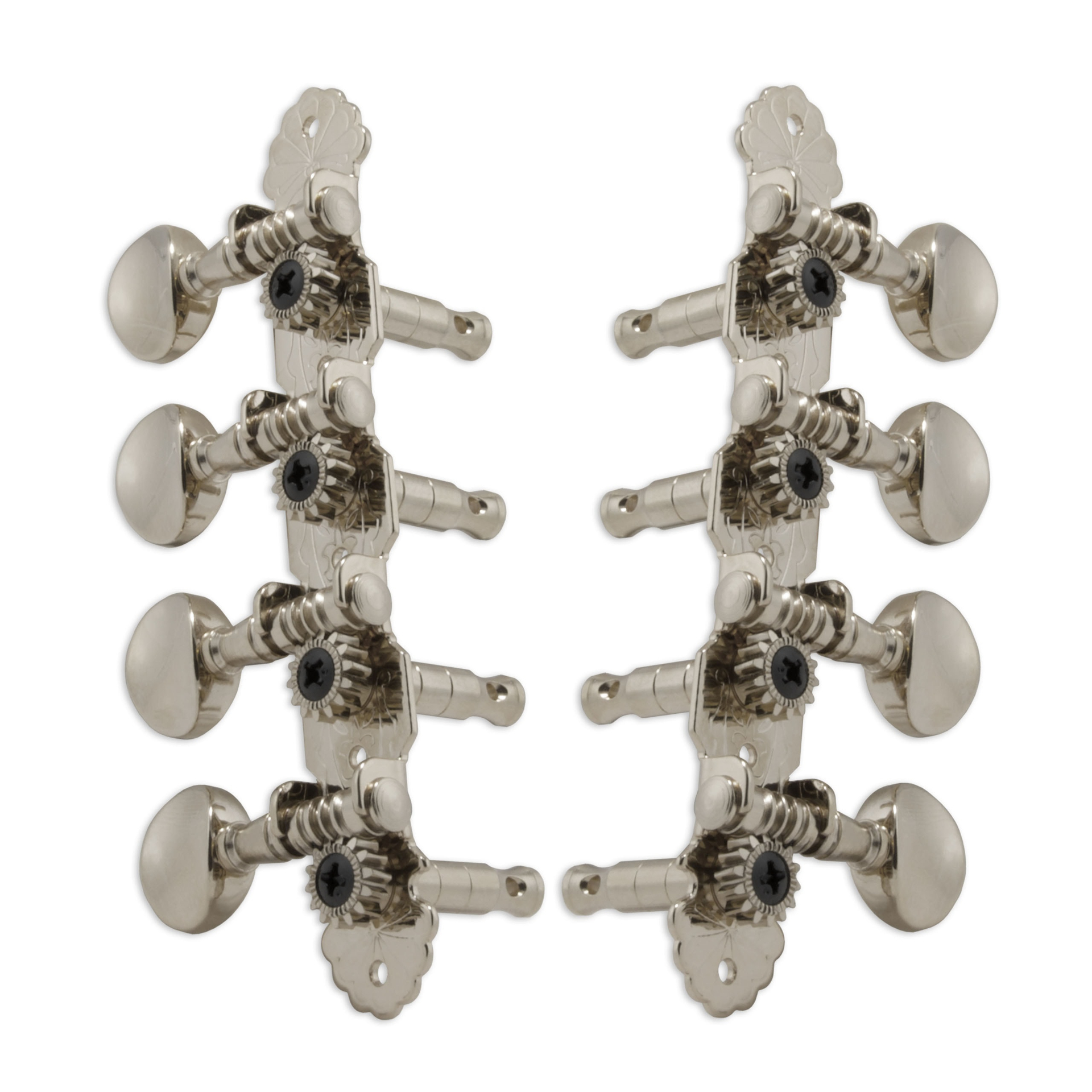 Grover 304N Sta-Tite Mandolin Machines - Mandolin Machine Heads, 4 + 4 - Nickel