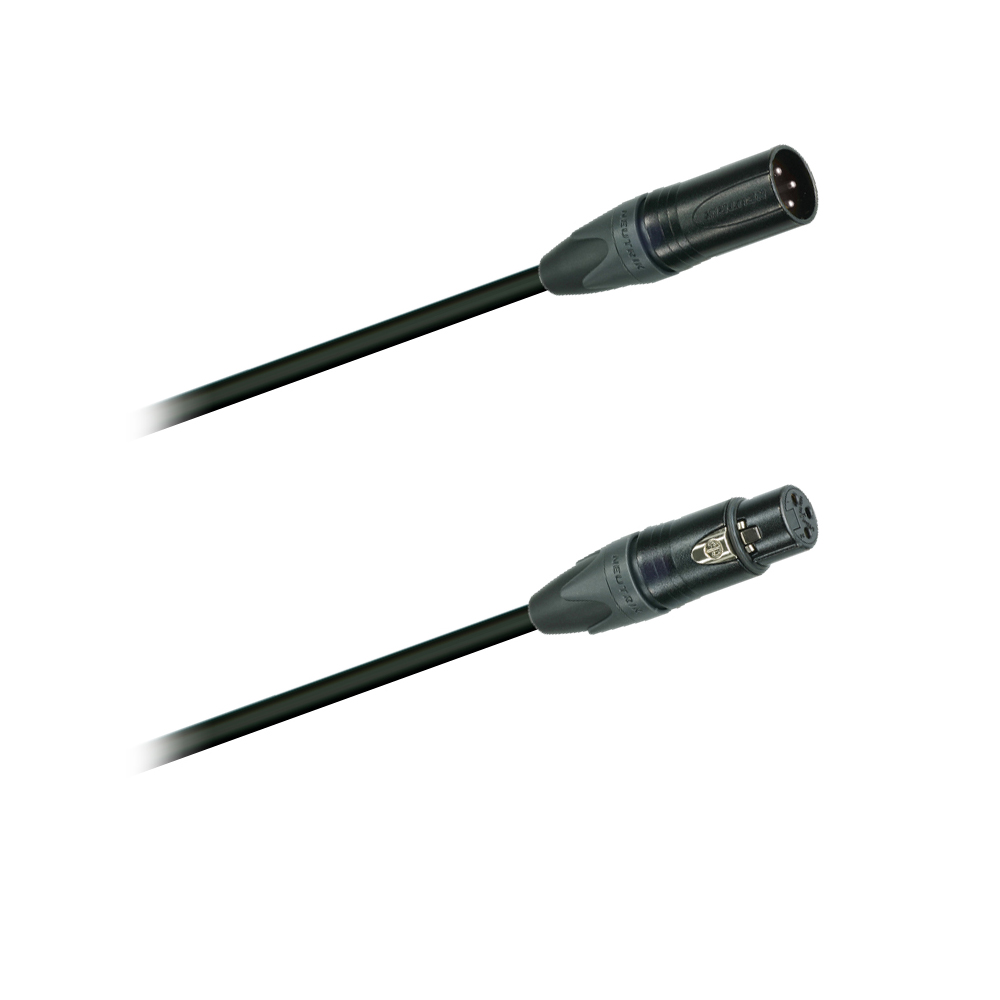 DREITEC 17931 Mikrofonkabel / Audiokabel 15 m, Neutrik NC3MXX-BAG - Neutrik NC3FXX-BAG