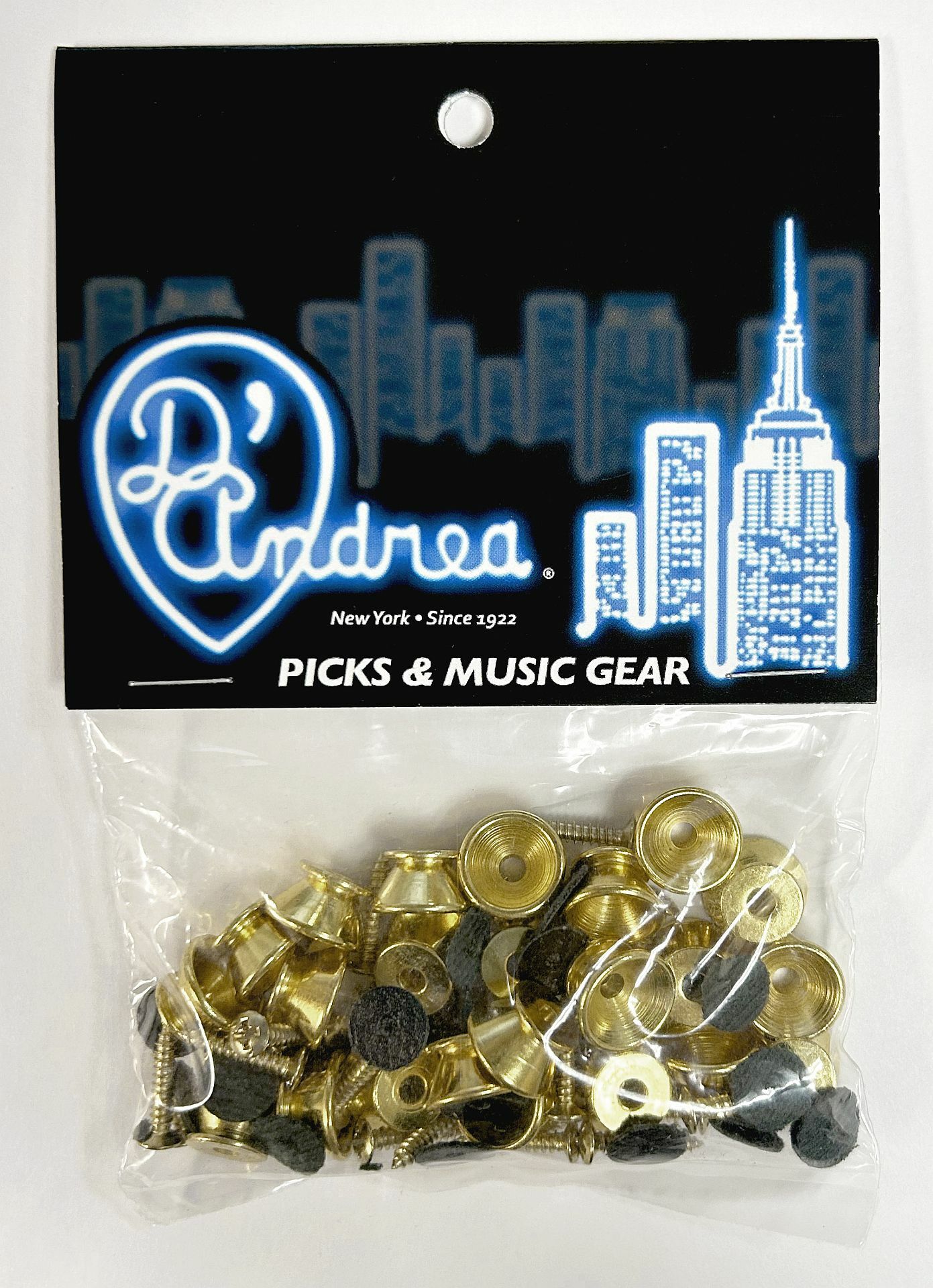 D'Andrea Strap Buttons (EP24G), Gold - 24 pcs (12 sets)