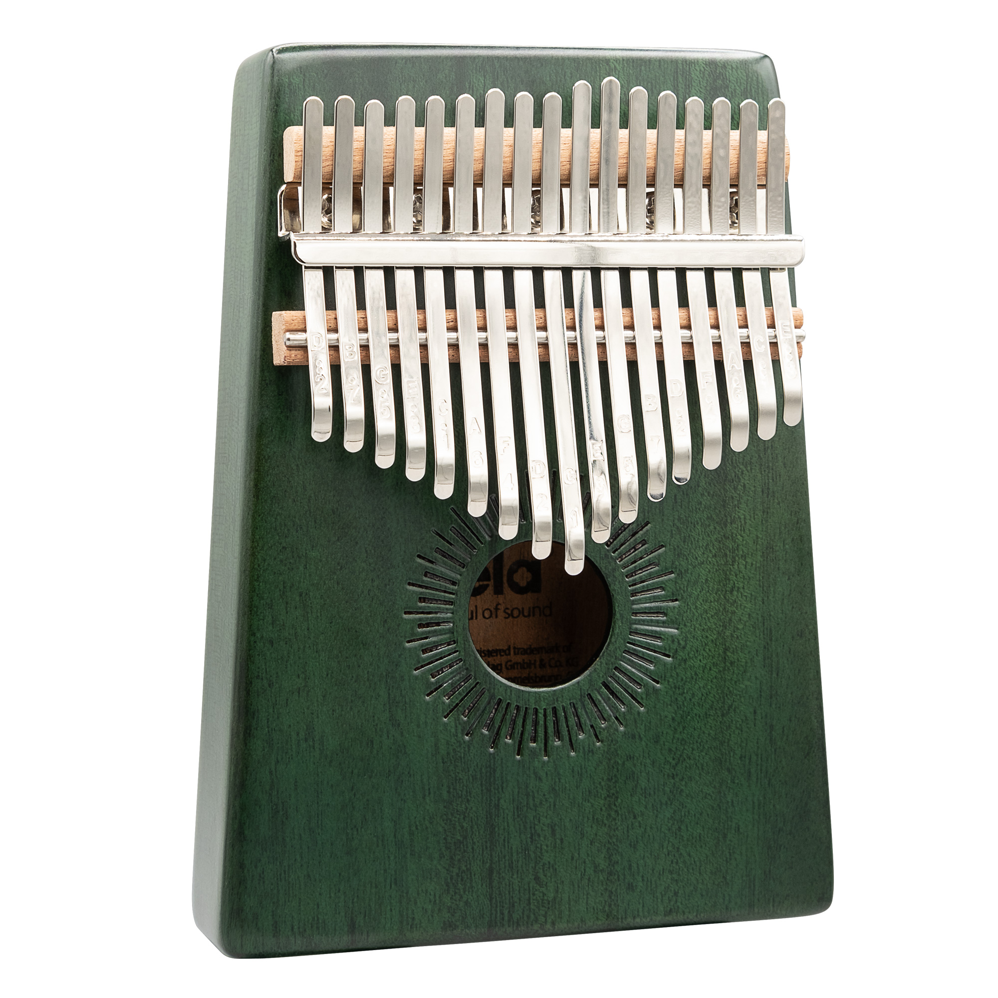 SELA SE248 Sela Kalimba Mahagoni 17 Grün