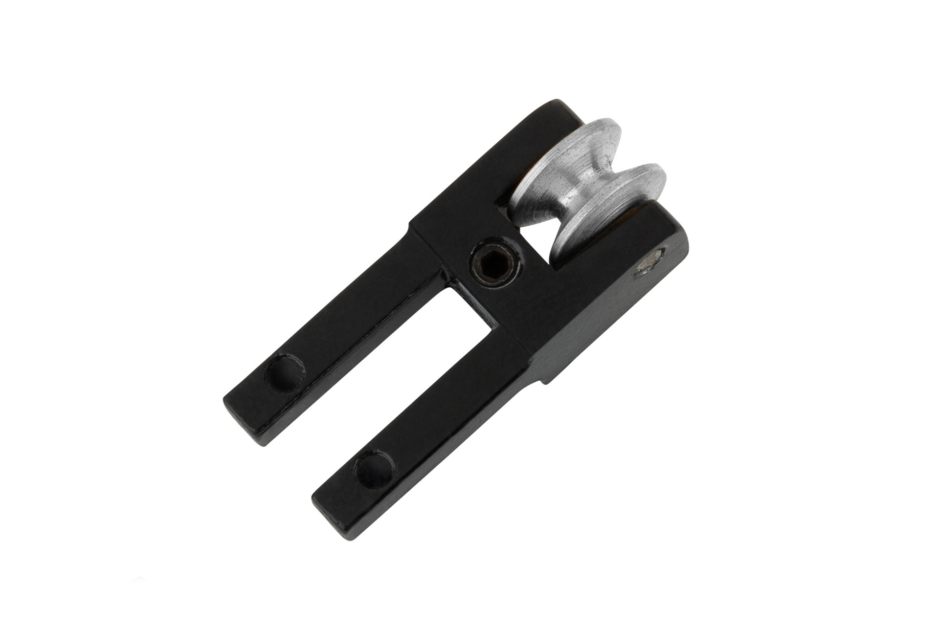 Kahler Guitar Saddle Fork - Wide Steel Roller, Black Krome