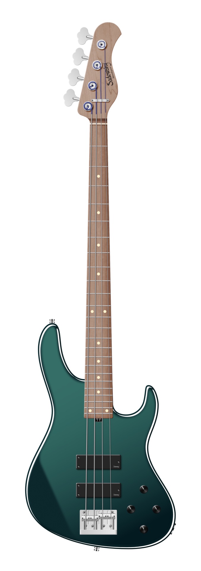 Sadowsky MetroExpress 24-Fret Modern Bass, Roasted Maple Fingerboard, 4-String - Solid Sherwood Green Metallic High Polish