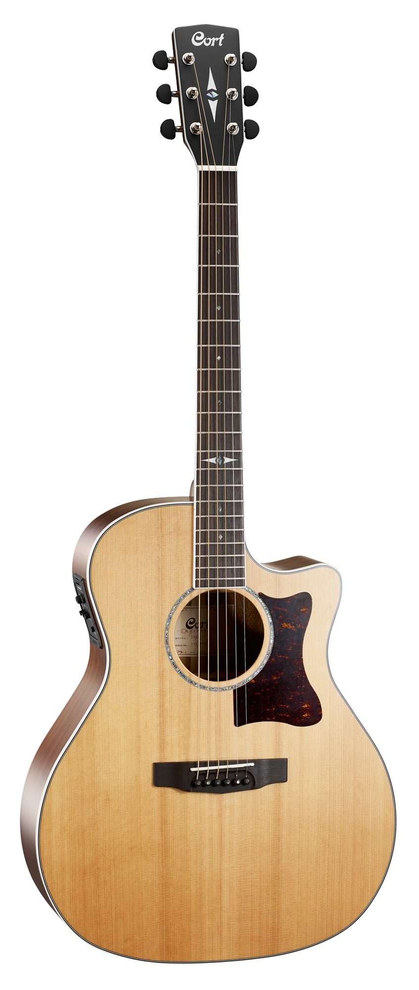 Cort Westerngitarre GA5F-BW, Natur Satin, Preamp