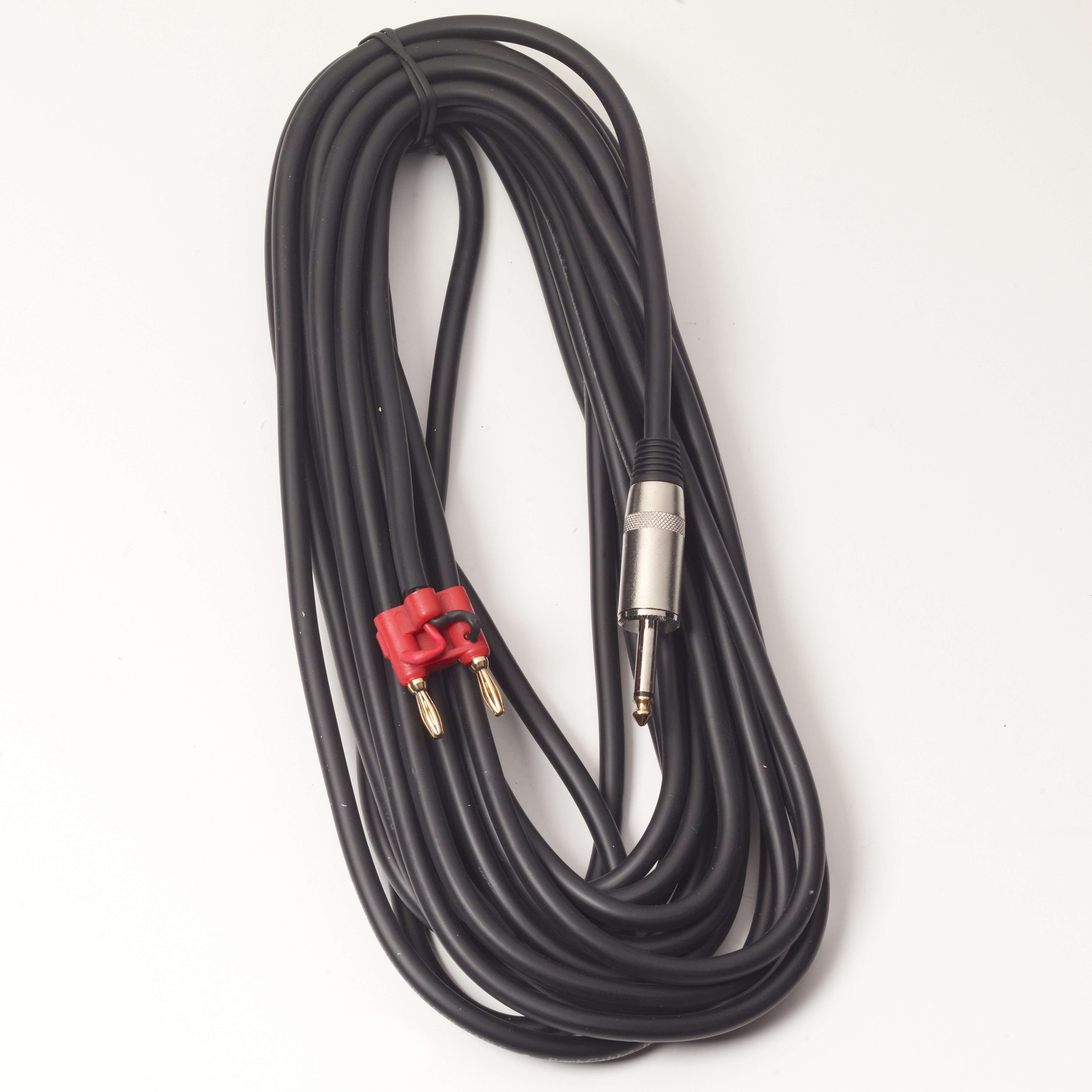 RockCable Speaker Cable - Banana Plug (4 mm) / Straight TS (6.3 mm / 1/4") - 10 m / 32.8 ft