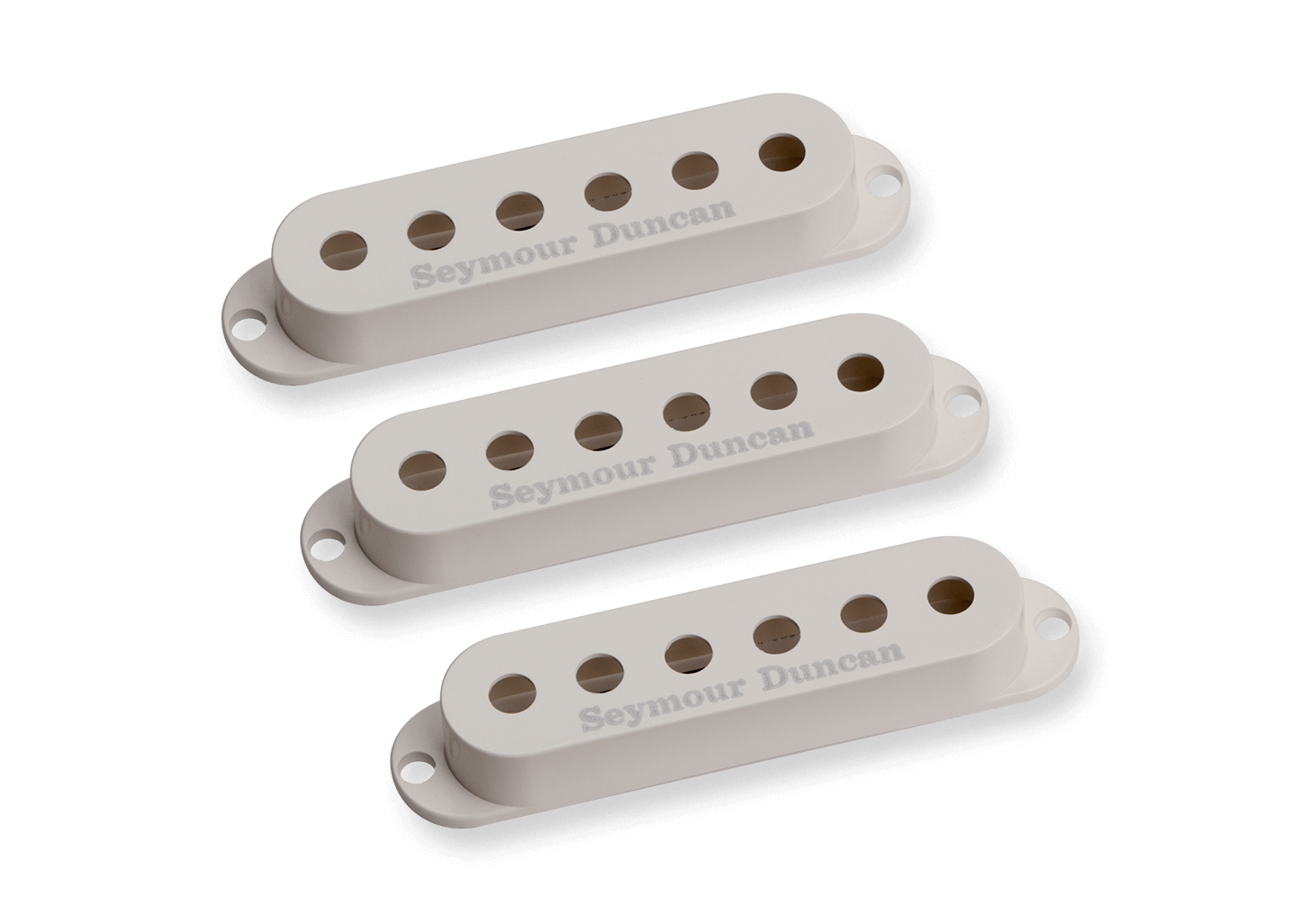 Seymour Duncan Pickup Cover Set for Strat - Parchment with Logo