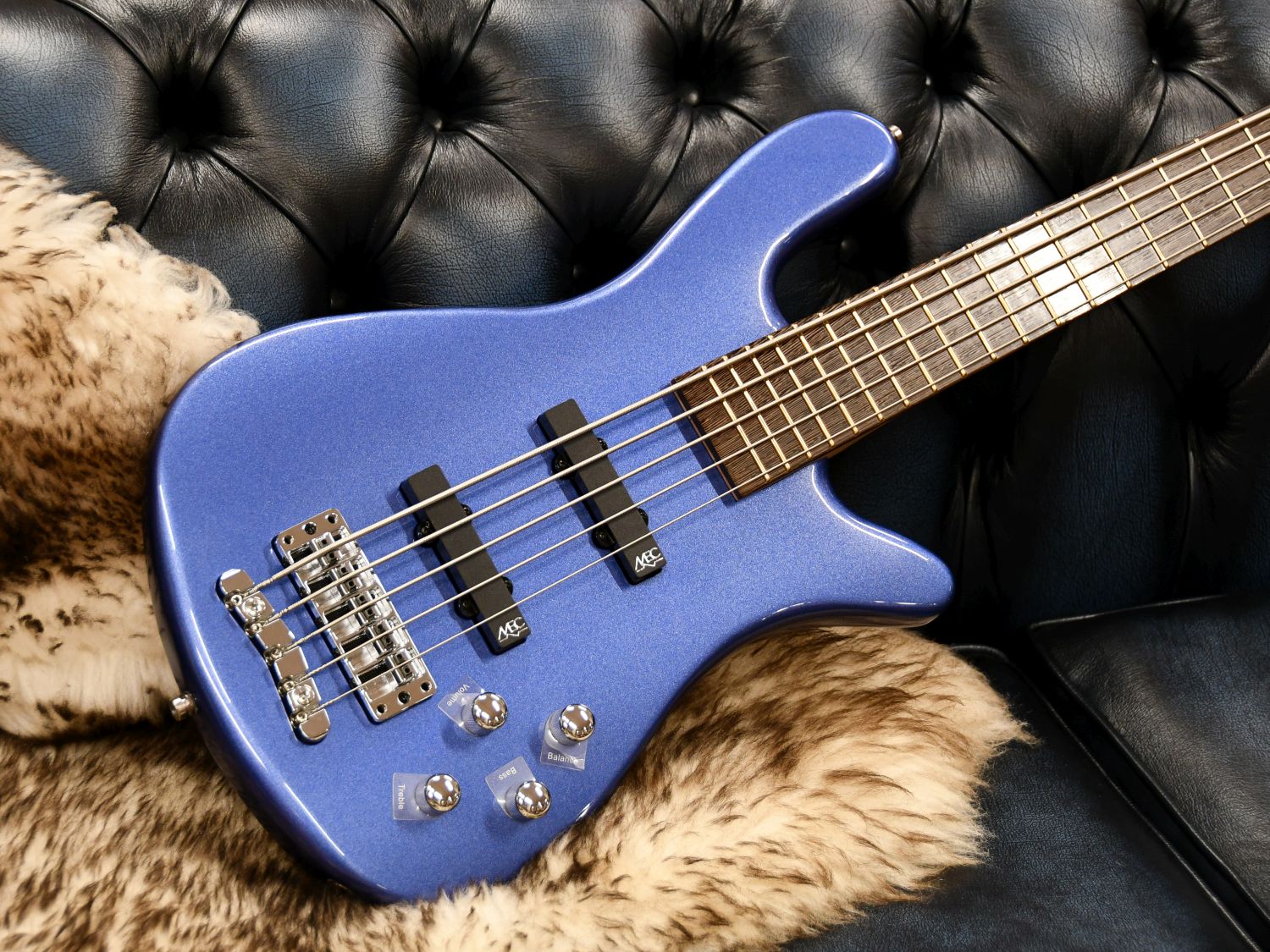Warwick RockBass Streamer LX, 5-String - Blue Metallic High Polish