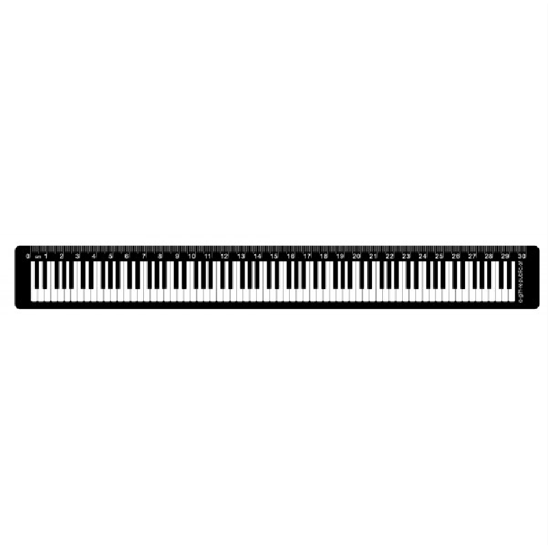 Lineal mit Tastatur-Aufdruck 30 cm schwarz