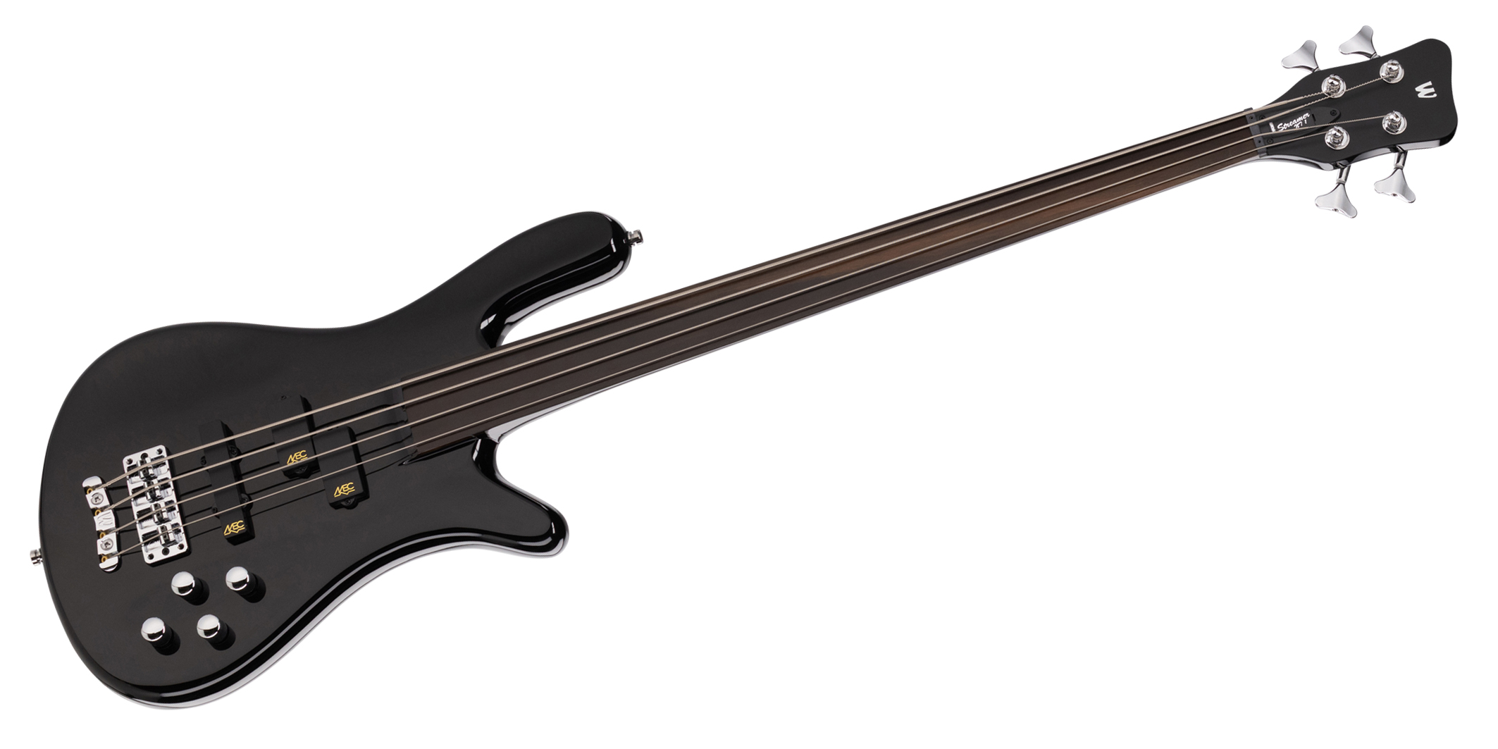 Warwick RockBass Streamer NT I, 4-String, Fretless - Solid Black High Polish
