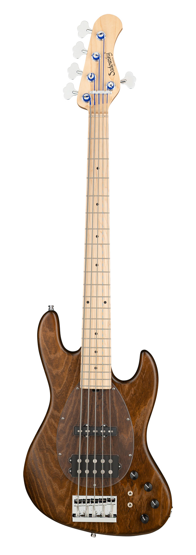 Sadowsky MetroLine 21-Fret Vintage M/J Bass, Swamp Ash Body, Maple Fingerboard, 5-String - Antique Tobacco Transparent Satin