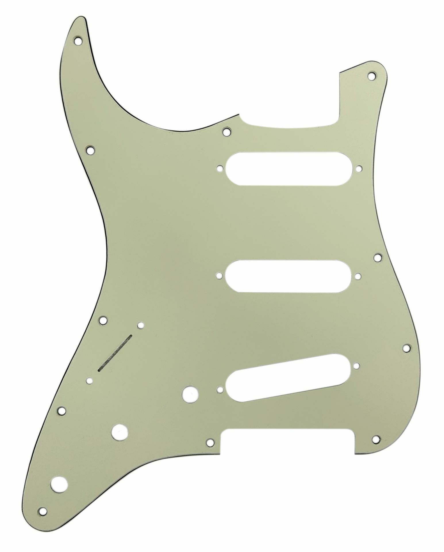 D'Andrea ST-Style SSS Pickguard (DPP ST MGBLKMG SSS LH), Mint Green, Lefthand