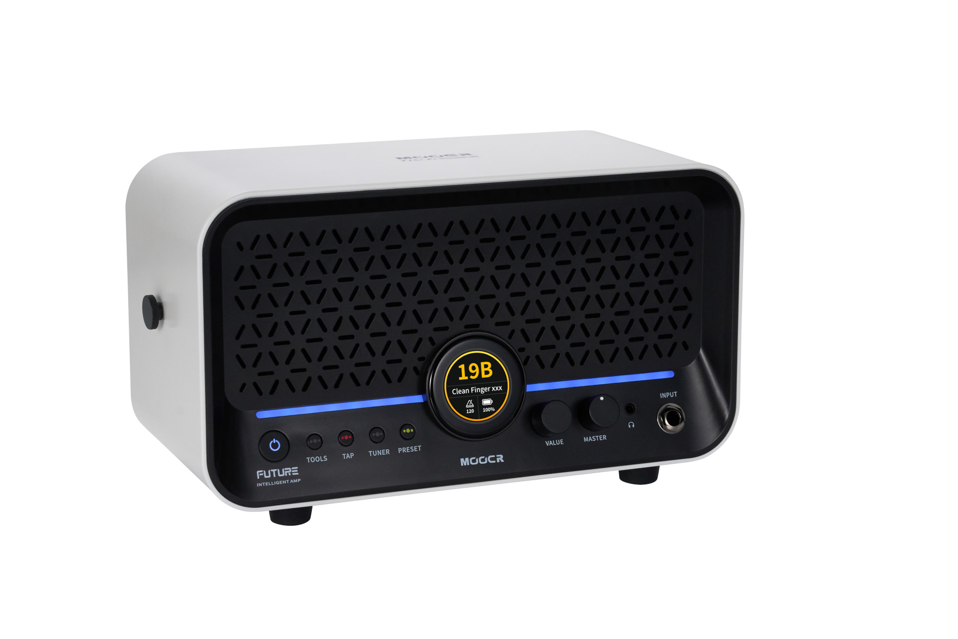 Mooer F15i Li - Multi-Effects & Modeling Guitar Combo, 15 Watt, with Battery - Snowfall White