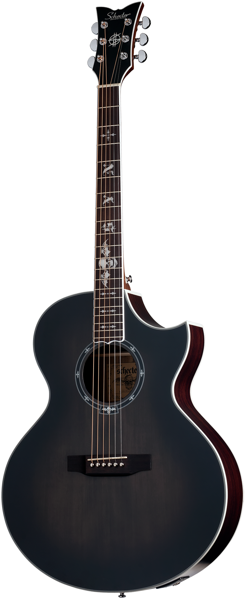 SCHECTER Westerngitarre, Synyster GA SC, Trans Black Burst Satin