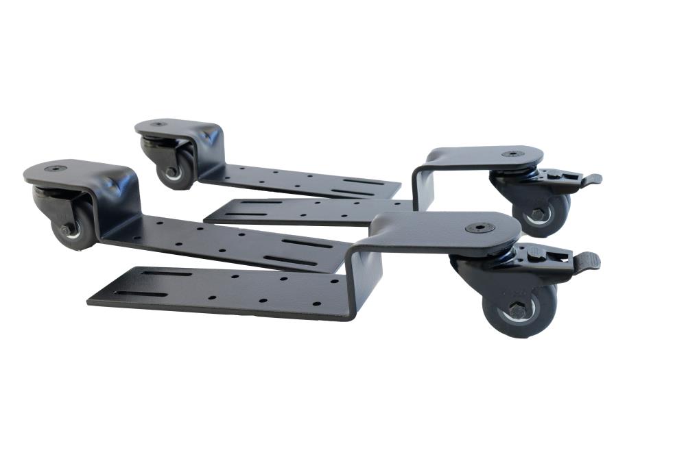 JAHN 212505 Rollenböcke 4-teilig; Standard; schwarz; Gummi, weich; gebremst, 2 x; flexibel