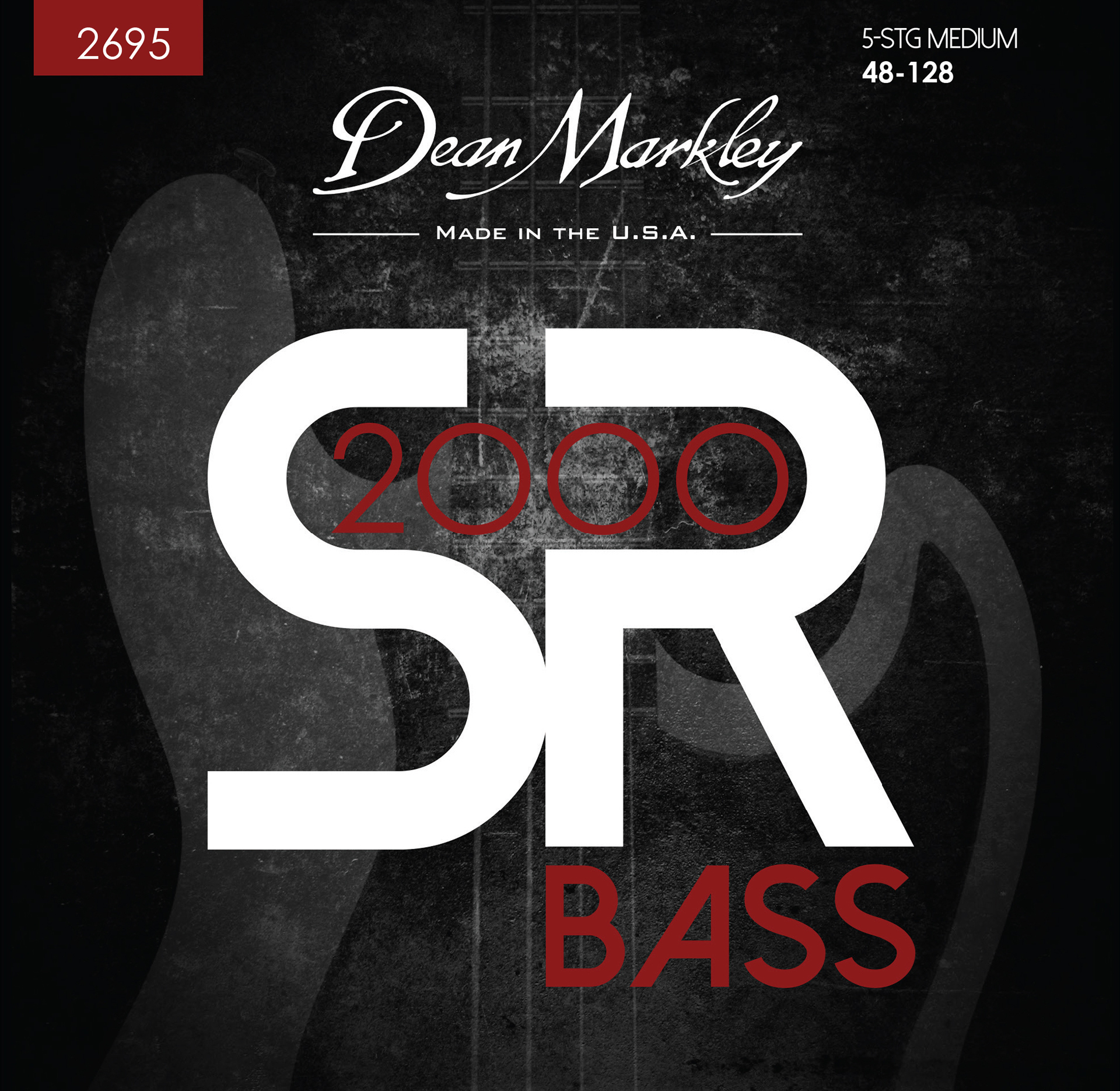Dean Markley SR 2000 - 2695 - Electric Bass String Set, 5-String, Medium, .048-.128