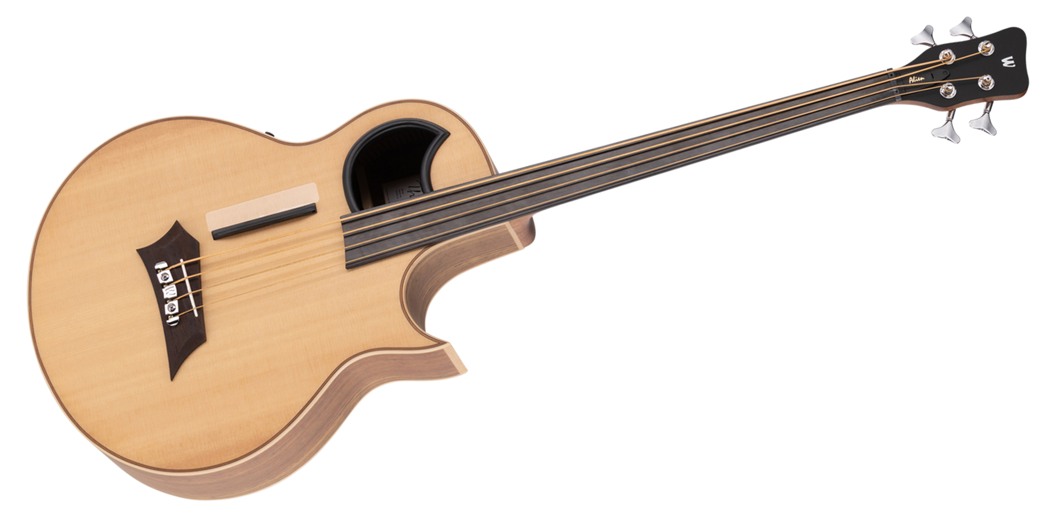 Warwick Alien, 4-String, Fretless - Natural Transparent Satin