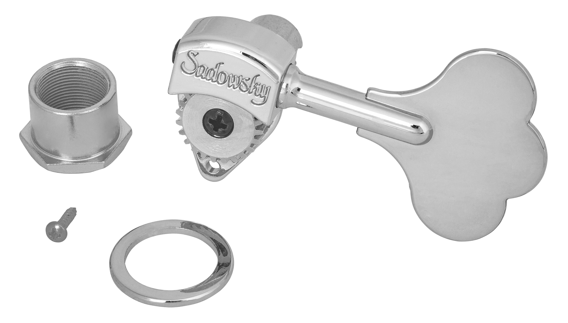 Sadowsky Parts - Light Bass Machine Head with Open Gear, Left (Bass) Side - Chrome