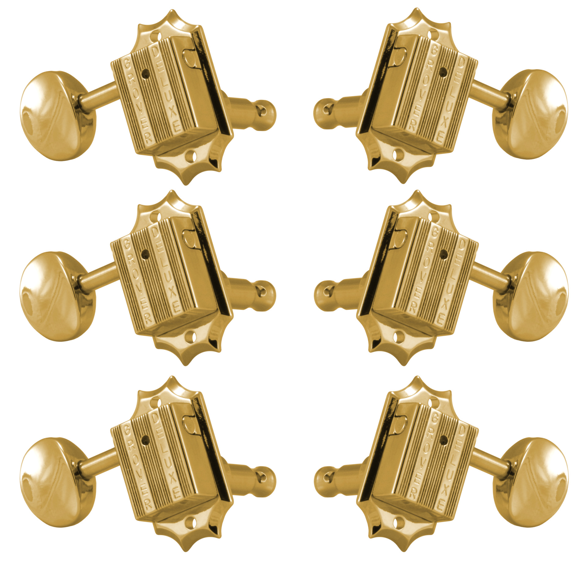Grover 136G Vintage Deluxe Guitar Machines - Guitar Machine Heads, 3 + 3 - Gold