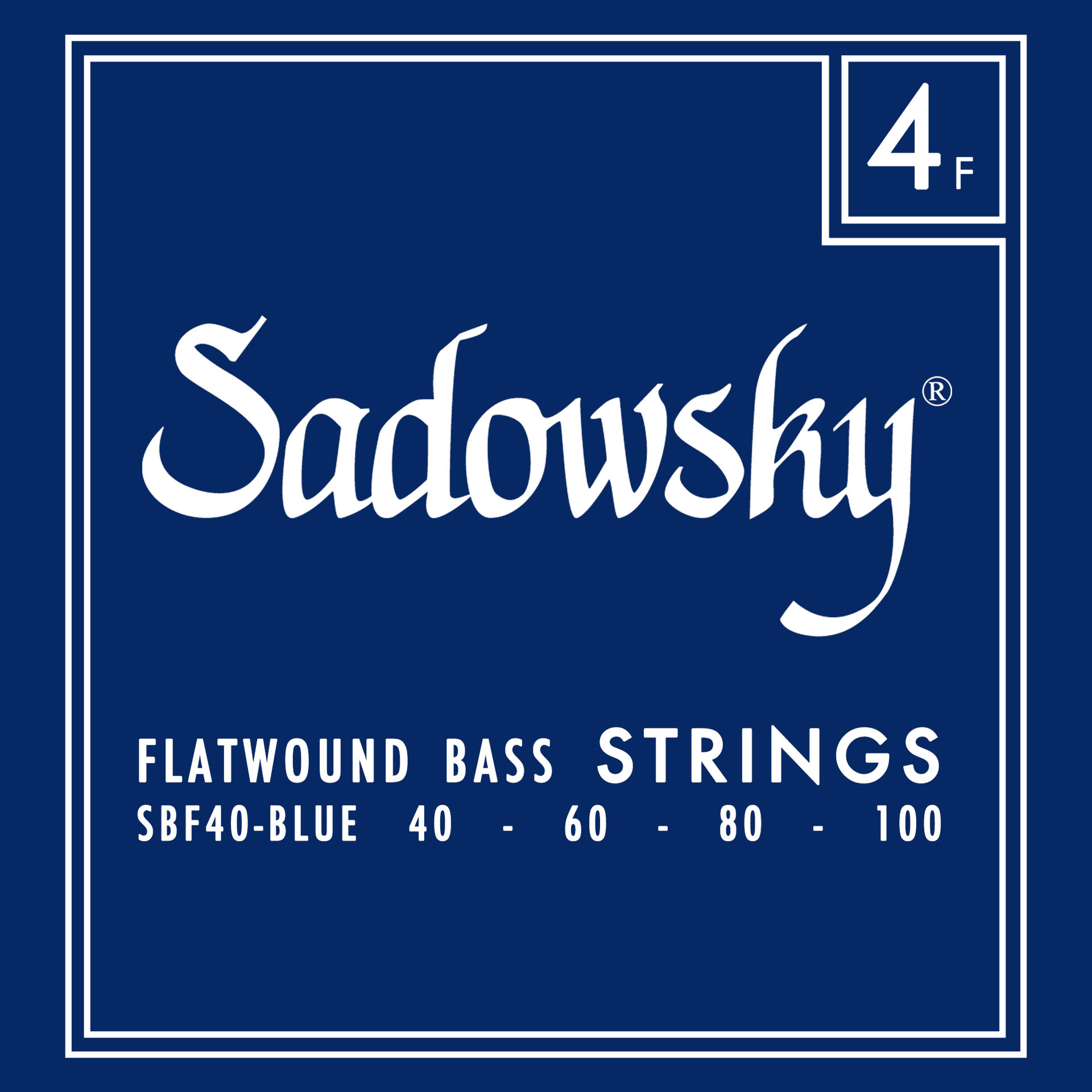 Sadowsky Blue Label Bass String Set - 4-String, Stainless Steel, Flatwound, Long Scale (34"), .040-.100