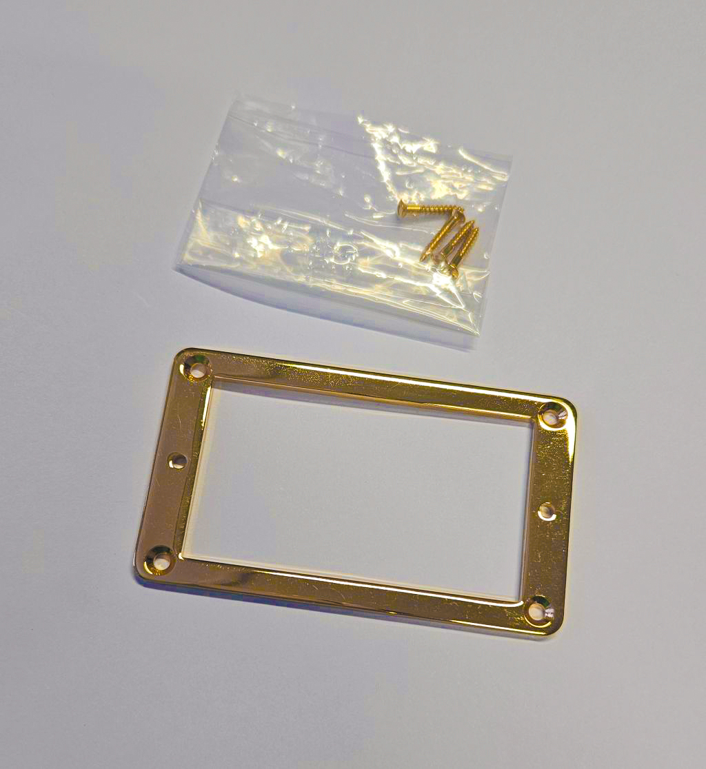 Tonabnehmer Rahmen Metall 70,4 x 40,2 mm, gold, flach