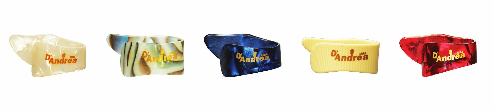 D'Andrea Thumb Picks (R371 MD DXC), 12 pcs Assorted Pick Pack, Medium, Deluxe Colors