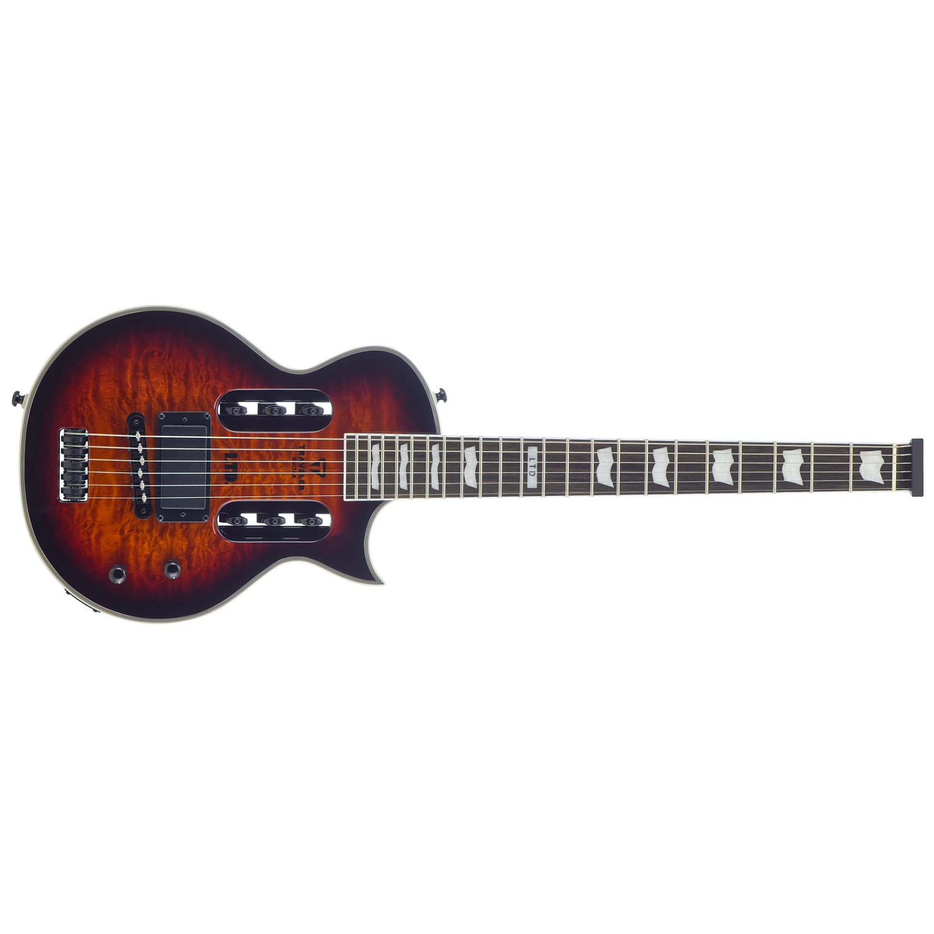 Traveler Guitar - E-Series LTD EC-1 - Deluxe Dark Brown Sunburst