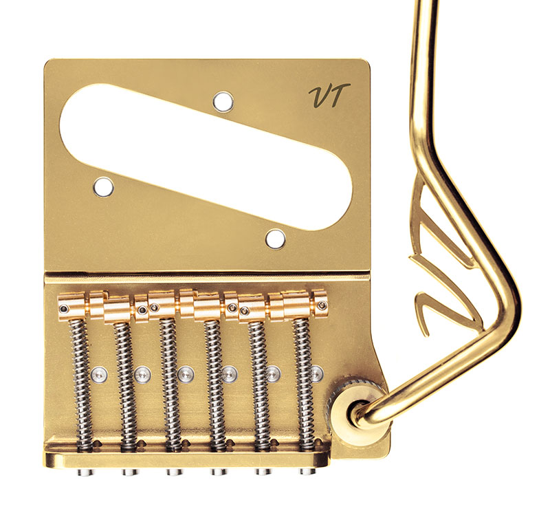 VegaTrem VT2ND Teletrem Modern “No Drill” (VT2NDMD-GD-wL), VT-Logo - Gold